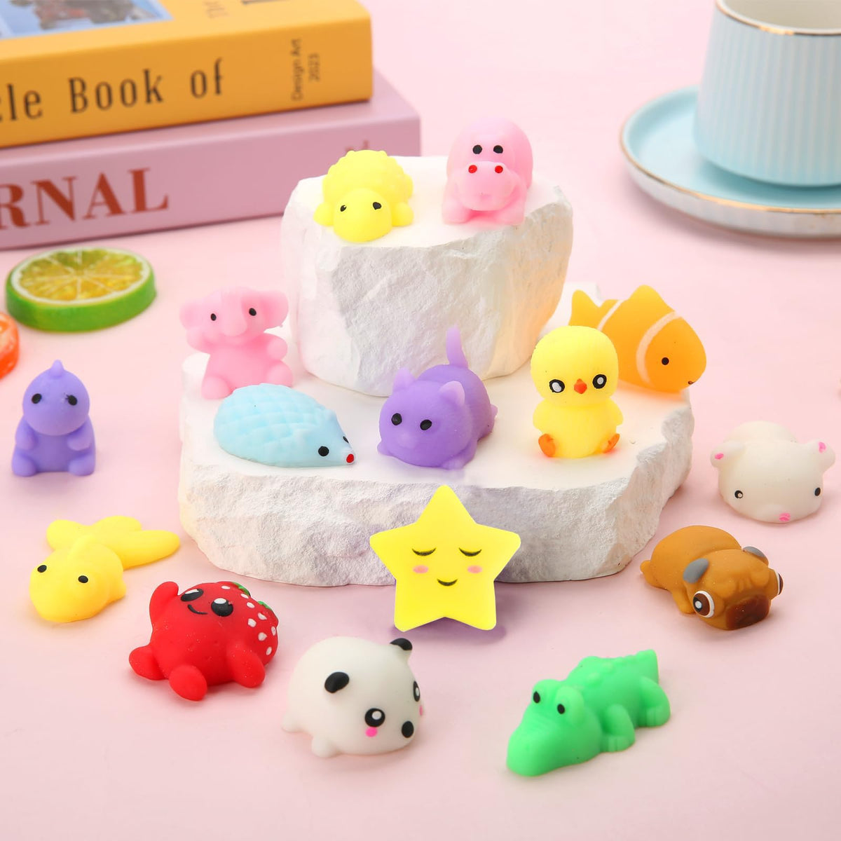 30 Pack Squishy Toys, Kawaii Squishies Party Favors for Kids 4-8 8-12 Treasure Box Toys for Classroom Birthday Xmas Gifts Goodie Bag Mini Animals Mochi Squishy Stress Relief Sensory Toys Random
